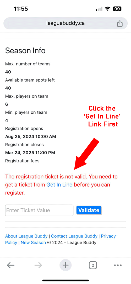 registration screenshot