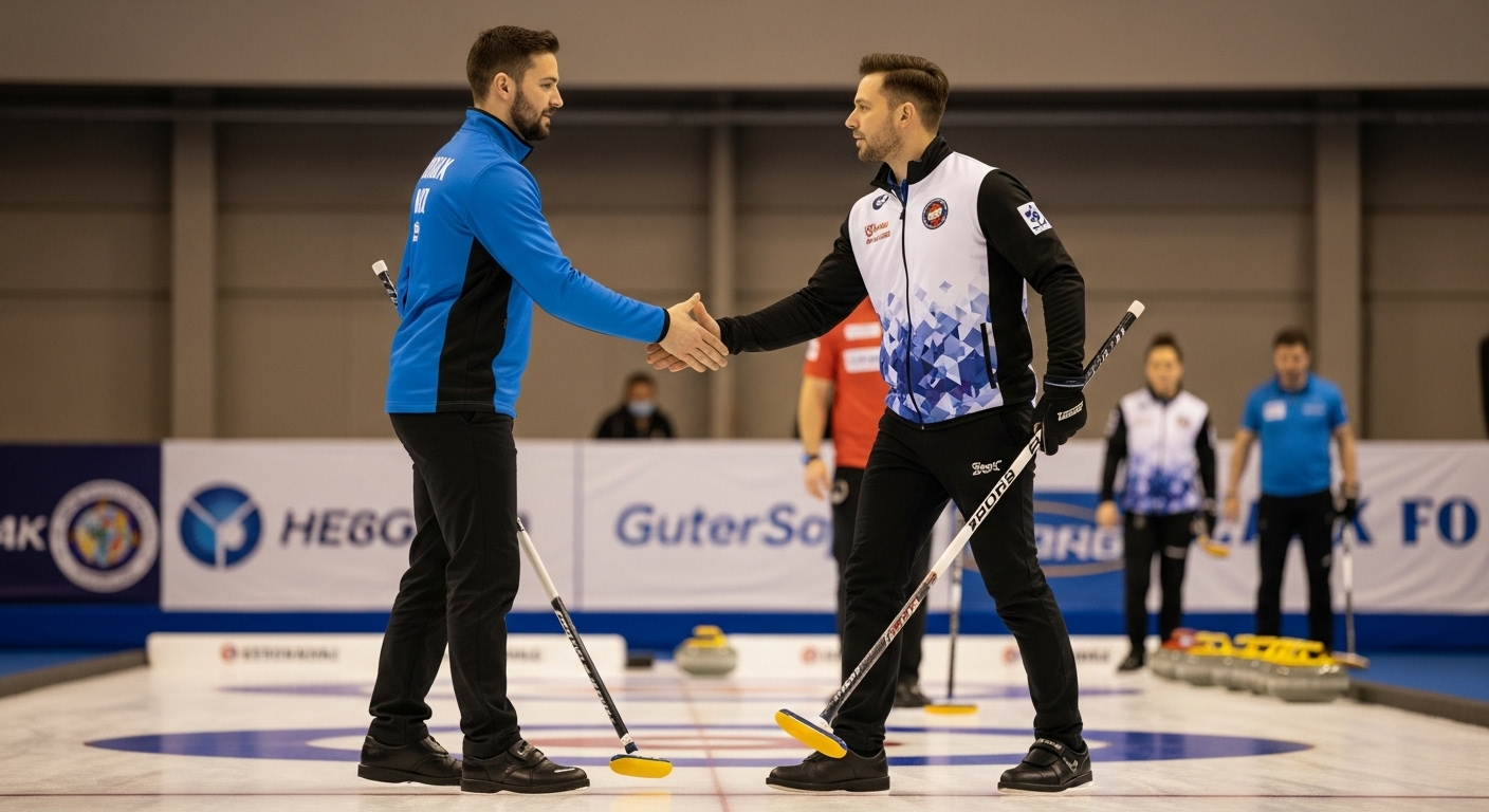 two players shaking hands