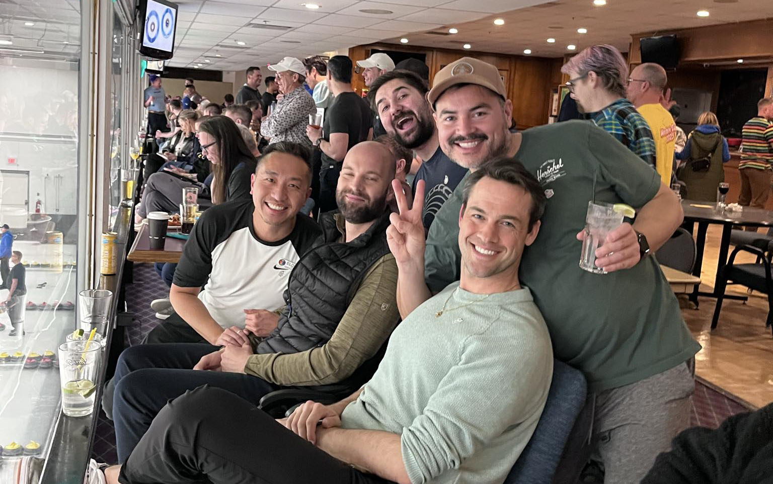 Curling club lounge