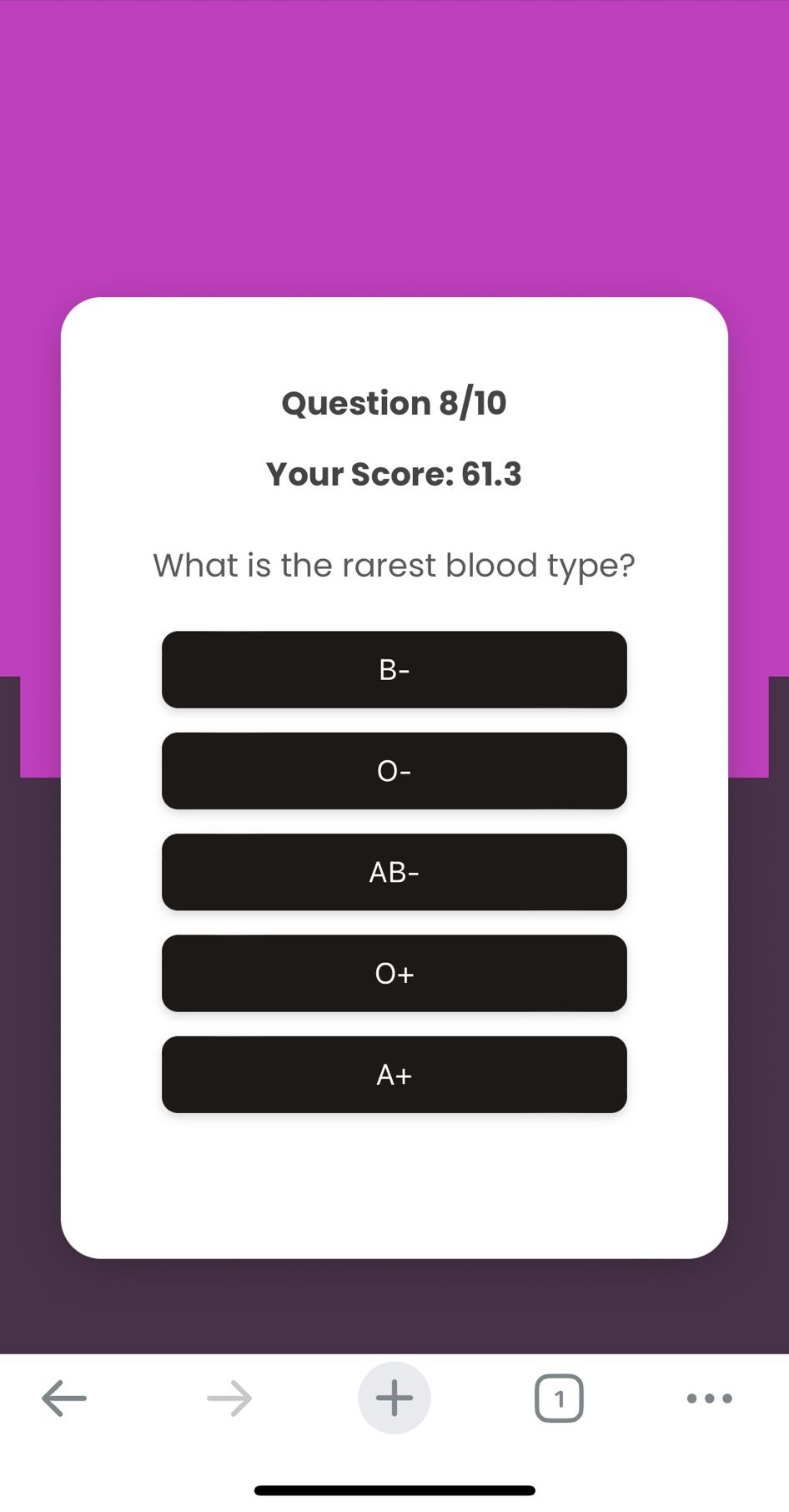 quiz screenshot